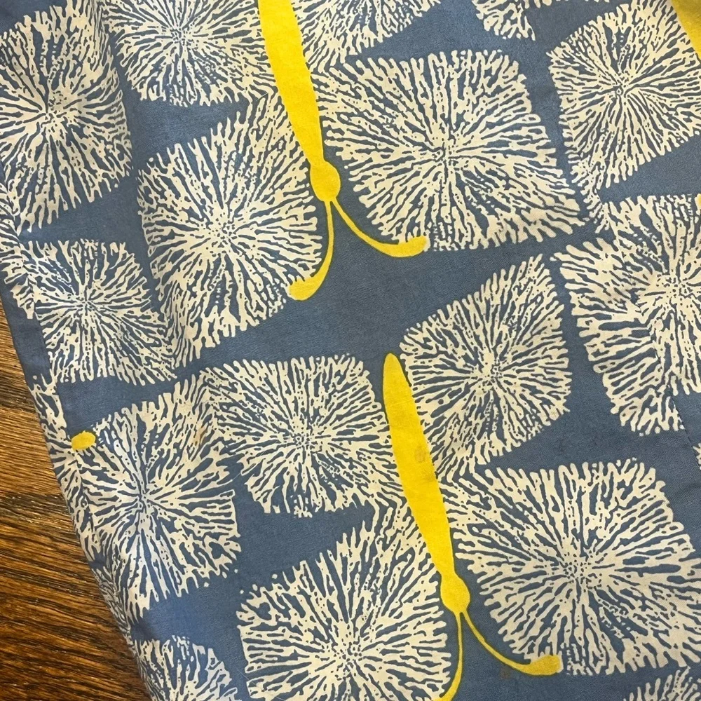 Lilly Pulitzer Blue and Yellow Butterfly Strapless Dress size 4 - Picture 7 of 14